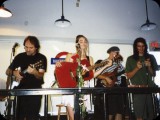 With Abra Moore at Waterloo Records in '97.  L to R:  Chris Searles, Mitch Watkins, Abra Moore, Mike Hynes, J.P. Allen